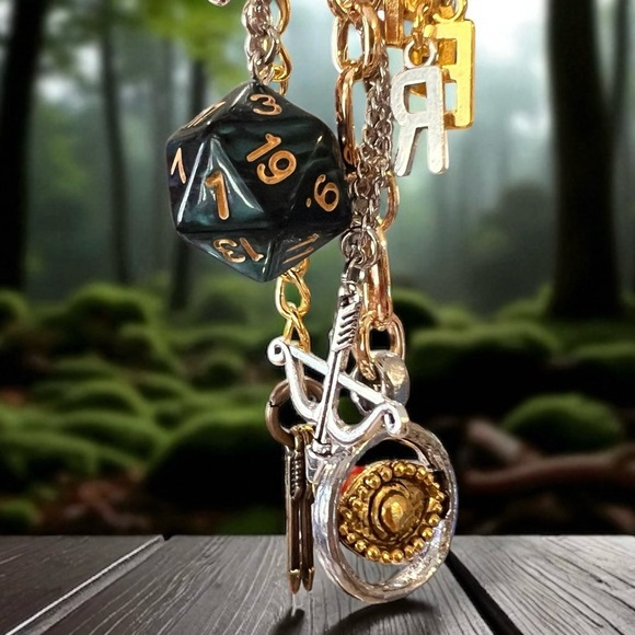 DND Dungeons and Dragons Ranger Themed Bag Charm Great gift for player UNISEX - Picture 14 of 17